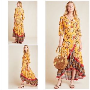 Anthropologie Farm Rio Wrap maxi dress XLP